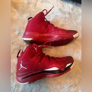 Jordan Super Fly 2 602665 601 Size 6.5 Y Red White Sneakers